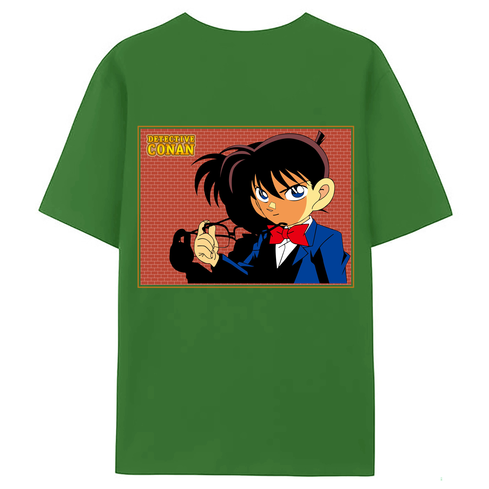（画像用） 名探偵コナン 江戸川 コナン Detective Conan Conan Edogawa レディース半袖Tシャツ(バックプリント)